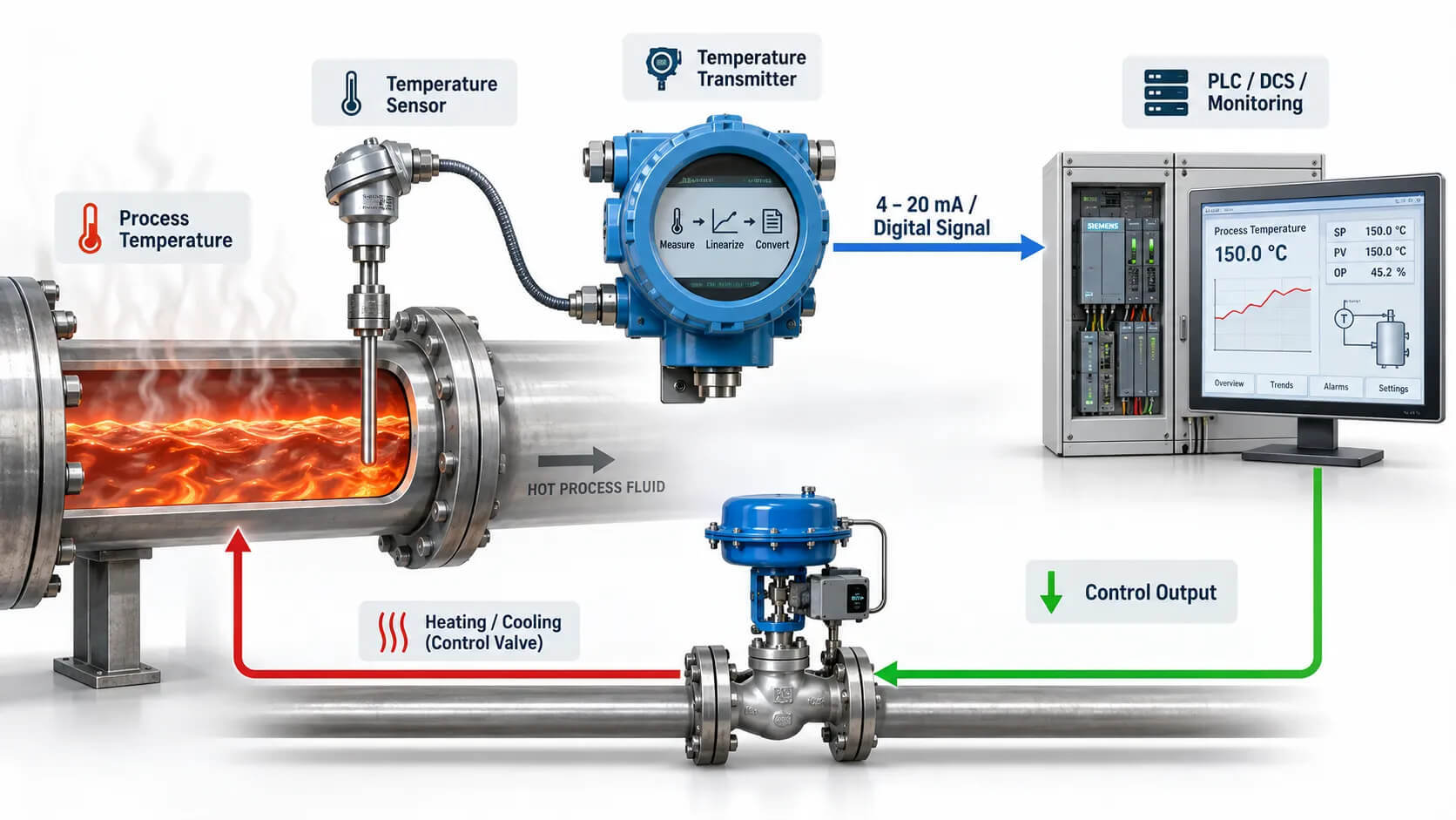 Temperature transmitter working principle
